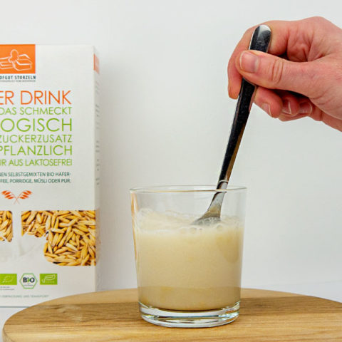 Anrühren von Haferpulver