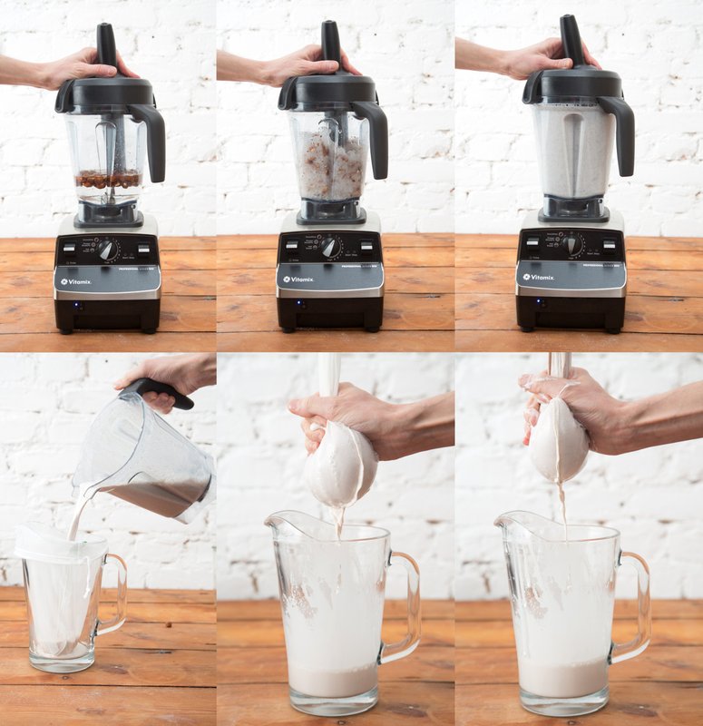 Herstellung von frischer Nussmilch mit NECTARBAR