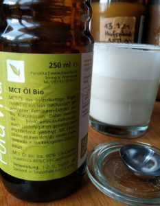 MCT-Öl als Zugabe zum Schäumen