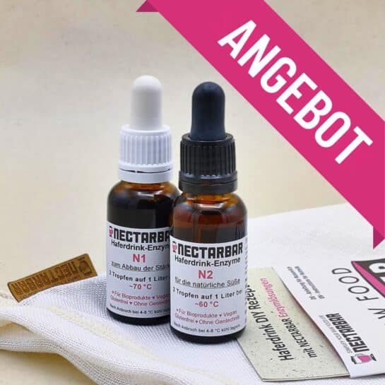 Set mit Filter im Angebot Hafer-Enzym-Set mit Filterbeutel